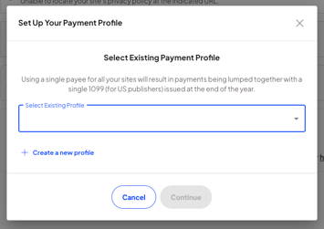 Existing Payment profile