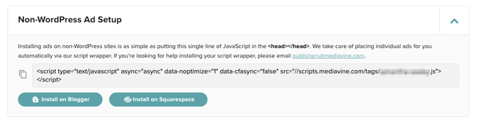 Legacy dashboard ad script