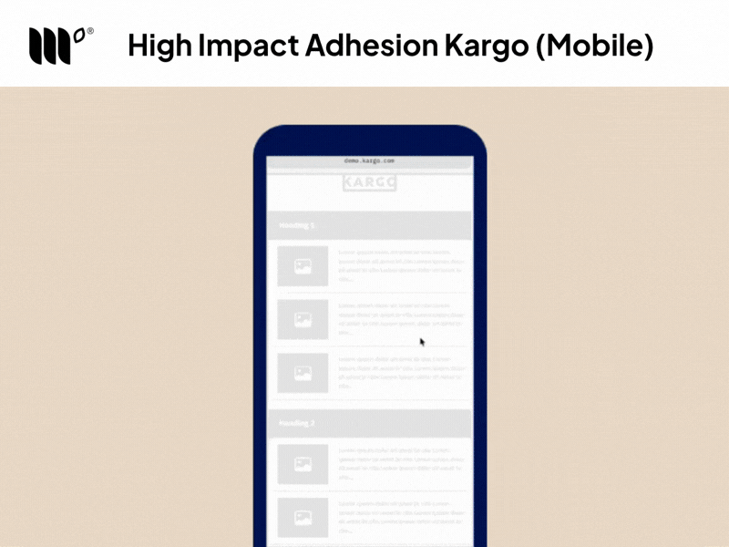 kargo adhesion mobile